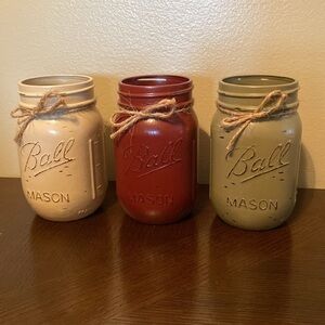 Set of Decorative Mason Jars